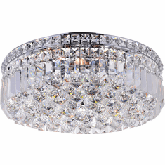CWI 8005C14C-R Colosseum Chrome 14" Flush Ceiling Light Fixture