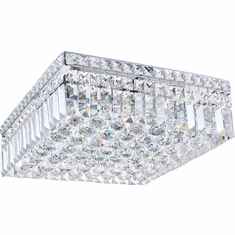 CWI 8005C14C-S Colosseum Chrome 14" Flush Mount Ceiling Light Fixture
