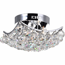 CWI 8038C10C-S Queen Chrome 10" Ceiling Lighting