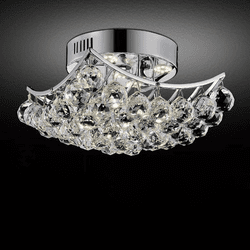 CWI 8038C18C-S Queen Chrome 17" Ceiling Light Fixture
