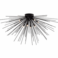 CWI Lighting 1034C40-8-101 Savannah Modern Black 40" Ceiling Light Fixture