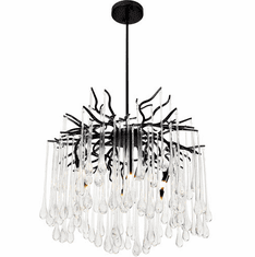 CWI Lighting 1094P26-6-101 Anita Modern Black Ceiling Pendant Light