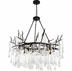 CWI Lighting 1094P43-12-101 Anita Contemporary Black 43" Hanging Light Fixture
