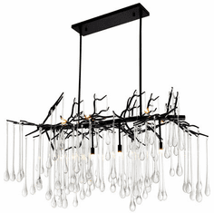 CWI Lighting 1094P47-10-101 Anita Contemporary Black Island Light Fixture
