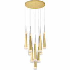CWI Lighting 1103P16-10-602 Andes Modern Satin Gold LED Multi Pendant Lighting