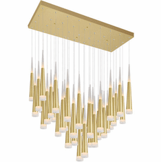 CWI Lighting 1103P38-36-602 Andes Contemporary Satin Gold LED Multi Hanging Lamp