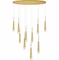 CWI Lighting 1103P40-10-602 Andes Modern Satin Gold LED Multi Hanging Light - alt
