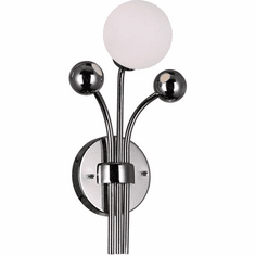 CWI Lighting 1125W8-1-613 Element Contemporary Polished Nickel LED Lamp Sconce
