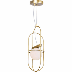CWI Lighting 1209P7-1-169 Orbit Modern Medallion Gold LED Mini Hanging Light Fixture