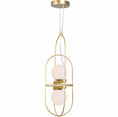 CWI Lighting 1209P7-2-169 Orbit Modern Medallion Gold LED Mini Hanging Pendant Light