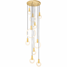 CWI Lighting 1214P32-10-236 Anello Modern White Oak LED Multi Pendant Lamp