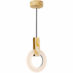 CWI Lighting 1214P8-1-236 Anello Contemporary White Oak LED 8" Mini Ceiling Pendant Light