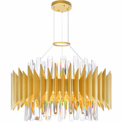 CWI Lighting 1247P20-12-602 Cityscape Modern Satin Gold 20" Mini Chandelier Lighting