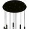 CWI Lighting 1262P24-16-101 Flute Modern Black LED Multi Pendant Lamp - alt