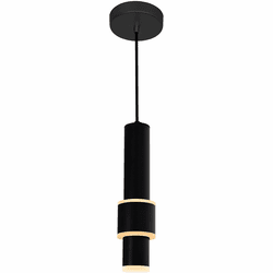 CWI Lighting 1390P5-1-101 Lena Modern Black LED Mini Hanging Lamp