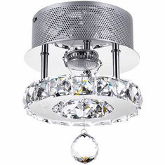 CWI Lighting 5080C7ST Ring Contemporary Chrome LED Flush Mount Ceiling Light Fixture