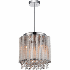 CWI Lighting 5535P10C-R Claire Contemporary Chrome 10" Mini Pendant Light Fixture