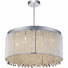 CWI Lighting 5535P20C-R Claire Modern Chrome 20" Pendant Light Fixture