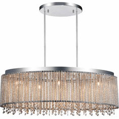 CWI Lighting 5535P30C-O Claire Contemporary Chrome Kitchen Island Lighting