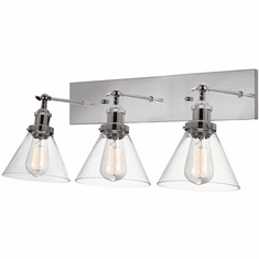 CWI Lighting 9735W24-3-613 Eustis Modern Polished Nickel 3-Light Bathroom Light