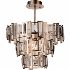 CWI Lighting 9903C18-5-193 Quida Contemporary Champagne Hanging Pendant Light