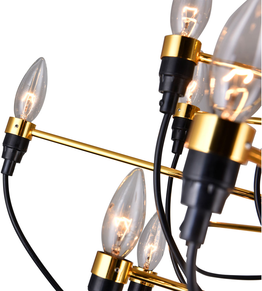 CWI Lighting 9959P3430617 Hayden Modern Gold Chandelier Lighting