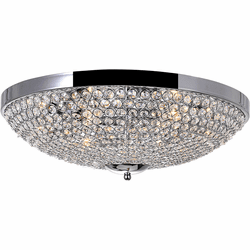 CWI QS8357C20C Globe Chrome 20" Flush Lighting