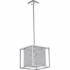 CWI QS8381P12C-S Cube Chrome Halogen 12" Hanging Lamp
