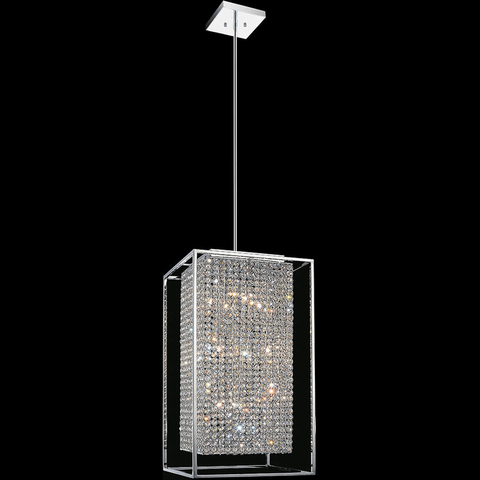 CWI QS8381P14C-RC Cube Chrome Halogen Foyer Lighting