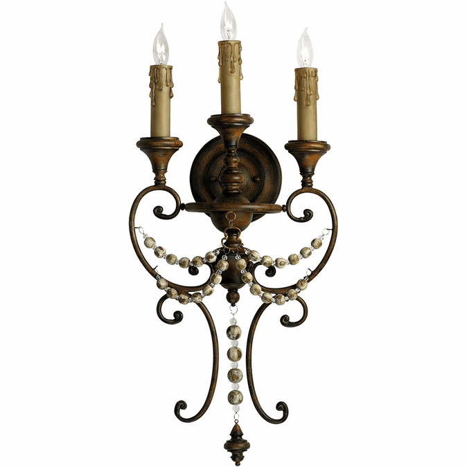 Cyan 03009 Meriel Traditional Antiqued Sienna Wall Sconce