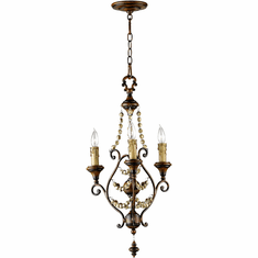 Cyan 03010 Meriel Traditional Antiqued Sienna Mini Chandelier Lighting