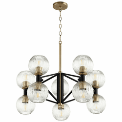 Cyan Design 10965 Helios Noir and Aged Brass Lighting Chandelier