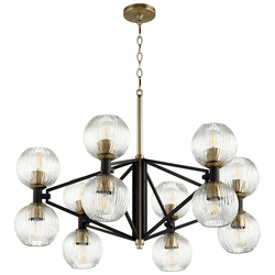 Cyan Design 10966 Helios Noir and Aged Brass Chandelier Light