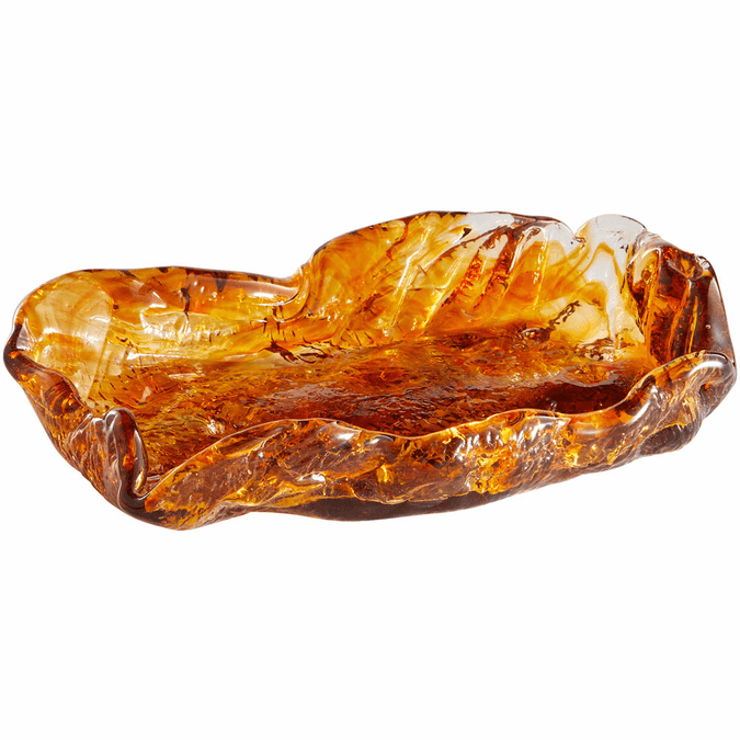 Cyan Design 11857 Molten Contemporary Amber Tray