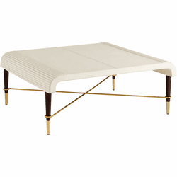 Cyan Design 12219 Channel Off-White / Walnut / Brass Cocktail Table