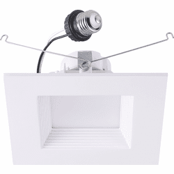 Cyber Tech LC19RT6-SQW-WW LED Exterior 6" DimmableSquare Retrofit Downlight Recessed Lighting Trim