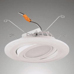Cyber Tech LC9RT4-PIVOT-CCT Indoor/Outdoor 4" Dimmable Pivoting Downlight Recessed LED Ceiling Light Trim