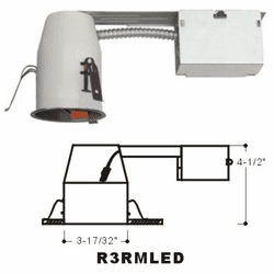 Cyber Tech R3RMLED 3" Remodel Airtight Recessed Lighting Housing