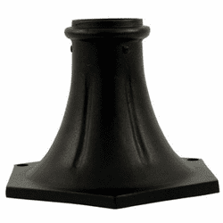 Dabmar BS300-B Contemporary Black Outdoor Surface Mounted Base for 3" Round Post