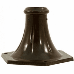 Dabmar BS300-BZ Contemporary Bronze Exterior Surface Mounted Base for 3" Round Post