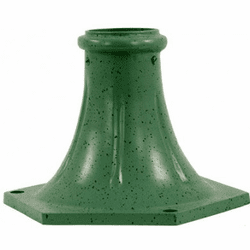 Dabmar BS300-VG Contemporary Verde Green Outdoor Surface Mounted Base for 3" Round Post