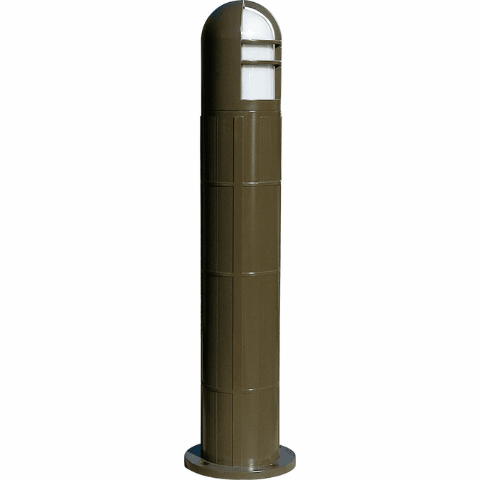 Dabmar D130-BZ Contemporary Line Voltage Bronze Outdoor Fiberglass Bollard Pathway Lighting