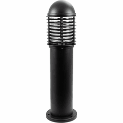Dabmar D3390-B Contemporary Line Voltage Black Outdoor Landscape Lighting Bollard