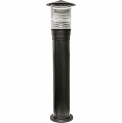 Dabmar D350-LED-B Contemporary Line Voltage Black LED Outdoor Landscape Light Bollard