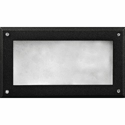 Dabmar DSL1001-B Contemporary Line Voltage Black Interior / Exterior Recessed Open Face Step Light