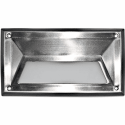 Dabmar DSL1002-SS304 Hooded Modern Line Voltage Stainless Steel Interior / Exterior Step Light