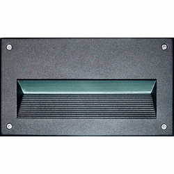Dabmar DSL1003-LED-B Recessed Lens Contemporary Line Voltage Black LED Indoor / Outdoor Step Lighting