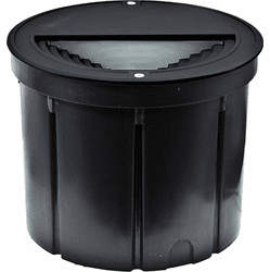 Dabmar DSL1120-LED-B Large Round Contemporary Line Voltage Black LED Indoor / Outdoor Step Lighting