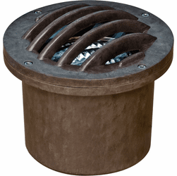 Dabmar FG315-BZ Bronze Halogen Line Voltage Exterior Fiberglass Well Lighting with Grill