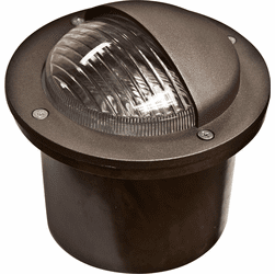 Dabmar FG326-BZ Modern Bronze Halogen Line Voltage Outdoor Fiberglass Adjustable Well Light with Hood